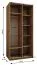 Penderie / Armoire à portes coulissantes / 245,5 x 100 x 64 cm / 2 tringles à vêtements / 6 compartiments / Couleur : Cachemire / 2 portes coulissantes / Soft-Close / Miroir