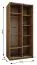 Penderie / Armoire à portes coulissantes / 245,5 x 110 x 64 cm / 6 compartiments / 2 tringles à vêtements / Soft-Close / 2 portes coulissantes / Miroir / Couleur : Cachemire