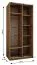Penderie / Armoire à portes coulissantes / 245,5 x 120 x 64 cm / Soft-Close / 6 compartiments / 2 tringles à vêtements / Miroir / Couleur : Noir / 2 portes coulissantes