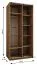 Penderie / Armoire à portes coulissantes / 245,5 x 100 x 64 cm / Couleur : Noir / Soft-Close / Miroir / 2 tringles à vêtements / 2 portes coulissantes / 6 compartiments