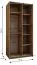 Penderie / Armoire à portes coulissantes / Couleur : Cachemire / 245,5 x 100 x 64 cm / Soft-Close / Miroir / 2 portes coulissantes / 2 tringles à vêtements / 6 compartiments