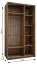 Penderie / Armoire à portes coulissantes / 6 compartiments / 245,5 x 130 x 64 cm / 2 portes coulissantes / 2 tringles à vêtements / Miroir / Soft-Close / Couleur : Blanc