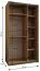 Penderie / Armoire à portes coulissantes / Couleur : Cachemire / Miroir / Soft-Close / 2 tringles à vêtements / 245,5 x 140 x 64 cm / 2 portes coulissantes / 6 compartiments
