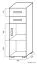 Commode Garut 14, couleur : Chêne de Sonoma - Dimensions : 118 x 40 x 40 cm (H x L x P)