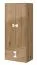 Armoire penderie chambre ado Garian 01 | 2 portes, 2 tiroirs | Chêne / Blanc | 191 x 80 x 50 cm