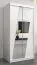 100 cm de large Armoire avec 2 portes | 5 casiers | Couleur : Blanc Abbildung