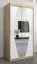 1 mètre de large Armoire avec 2 portes | Couleur : Chêne Sonoma / Blanc Abbildung