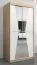 1 mètre de large Armoire avec 2 portes | Couleur : Chêne Sonoma / Blanc Abbildung