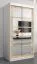 100 cm de large Armoire à portes coulissantes avec 2 portes | 5 casiers | 2 tringles à vêtements | Couleur : Chêne Sonoma / Blanc Abbildung