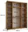 Armoire à portes coulissantes noire Tharo | Design moderne | Poignées en métal noir | Anti-poussière | Gain de place | 235,2 x 200 x 45 cm