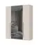 Armoire à quatre portes avec deux portes miroir Neiafu 09, couleur : cachemire, dimensions : 224 x 182 x 56 cm, système de fermeture en douceur, deux tringles à vêtements