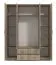 Armoire battante Kovin 02 | 2 portes miroir | 1,6 m largeur | Chêne gris | 11 compartiments | 205 x 160 x 52 cm
