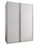 Penderie / Armoire à portes coulissantes / 245,5 x 180 x 64 cm / 2 portes coulissantes / 2 tringles à vêtements / 11 compartiments / 6 étagères / Soft-Close / Couleur : Blanc