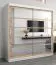 Armoire portes coulissantes Aizkorri 05B avec miroir | Blanc mat & chêne Sonoma | 200 x 200 x 62 cm