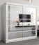 Armoire à portes coulissantes Aizkorri 05B avec miroir | Blanc mat | 200 x 200 x 62 cm | Rangement optimisé