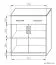 Commode Kebumen 26, couleur : aulne - Dimensions : 90 x 80 x 40 cm (H x L x P)
