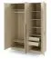 Armoire à 3 portes / Couleur : Chêne Cremona / avec 2 tiroirs / 1 tringle à vêtements / 150 x 61 x 210 cm / 6 étagères / Chants en ABS / Edegem 02