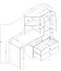 Bureau avec armoire intégrée Sirte 11 | Chêne & blanc mat | 153 x 150 x 50 cm