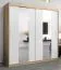 200 cm de large Armoire avec 2 portes | 10 casiers | Couleur: Chêne Sonoma / Blanc Abbildung