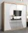200 cm de large Armoire à portes coulissantes avec 10 casiers et 2 portes | Couleur: Chêne Sonoma  / Blanc | Laminée Abbildung