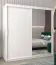 200 cm de large Armoire à portes coulissantes avec 2 portes | 10 casiers | 2 tringles à vêtements | Couleur: Blanc Abbildung