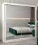 200 cm de large Armoire à portes coulissantes avec 2 portes | 10 casiers | 2 tringles à vêtements | Couleur: Blanc Abbildung