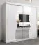 200 cm de large Armoire à portes coulissantes avec 2 portes | 10 casiers | 2 tringles à vêtements | Couleur: Blanc Abbildung