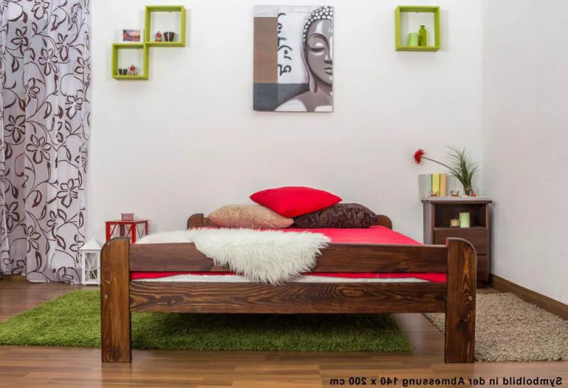 Lit Pin massif 160 x 200 cm Noisette Abbildung