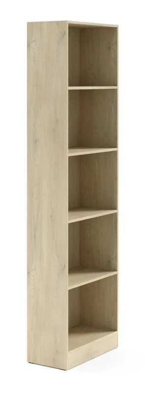 Étagère / 4 étagères / Couleur : Chêne Cremona / Hauteur 210 cm / Bibliothèque / Bords ABS / 59 x 30 x 210 cm / 5 compartiments / Edegem 06