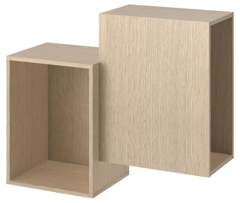 Étagère murale suspendue Minnea 40 | Chêne clair | 54 x 65 x 25 cm | Design moderne et pratique