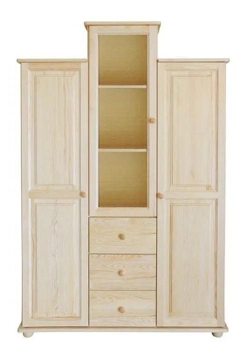 Salon - Armoire, Pin Bois véritable massif Naturel - Dimensions 195 x 135 x 44 cm (H x L x P) Abbildung