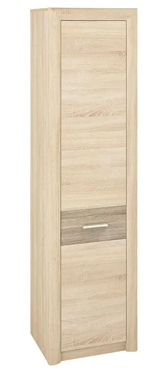 Salon - Armoire étroite, Couleur: Chêne Sonoma clair / Chêne Sonoma Truffe - Dimensions: 199 x 54 x 40 cm (H x L x P) Abbildung