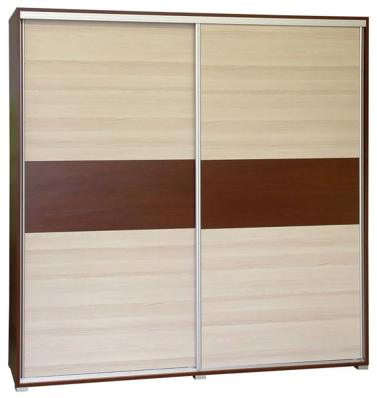 170 cm de large Armoire avec 6 casiers et 2 portes | Couleur: Noisette Abbildung