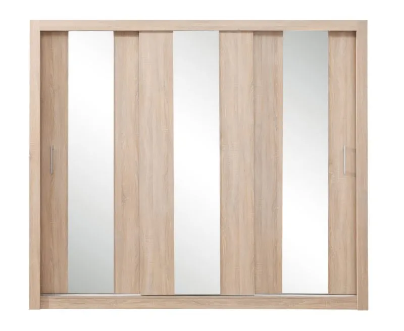 Armoire à portes coulissantes Zwalm 01 | Chêne élégant | 215 x 250 x 60 cm | Design moderne