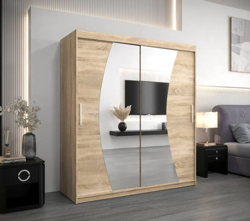 180 cm de large Armoire avec 2 portes | 10 casiers | Couleur: Chêne Sonoma  Abbildung