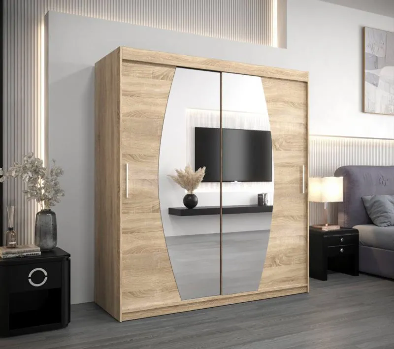 180 cm de large Armoire avec 10 casiers et 2 portes | Couleur: Chêne Sonoma Abbildung