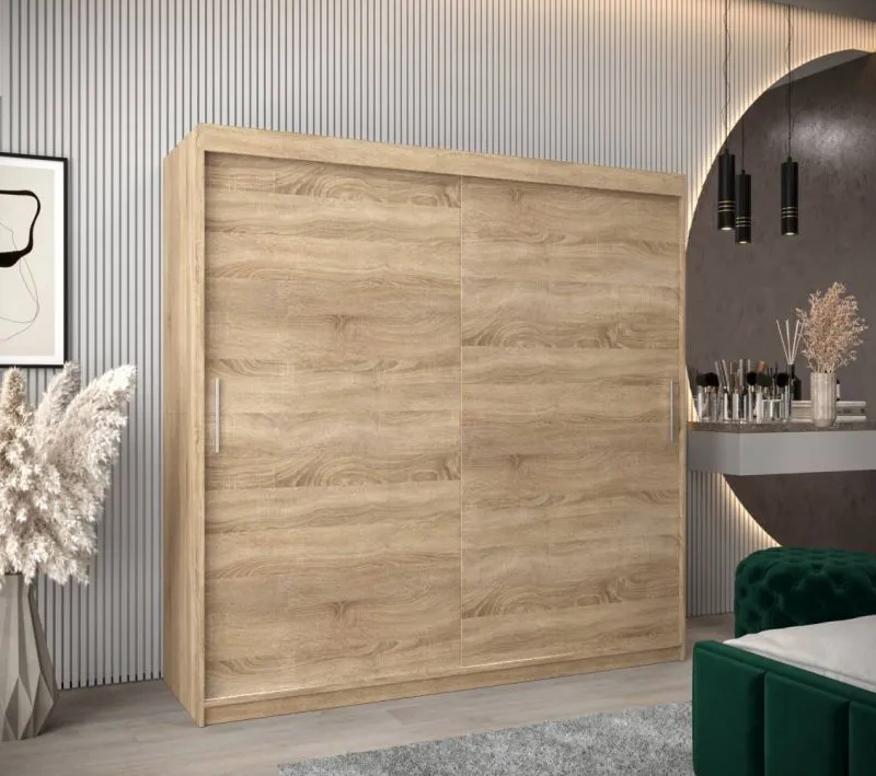 2 mètres de large Armoire avec 2 portes | Couleur: Chêne Sonoma  Abbildung