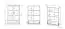 Vitrine Oulainen 05, Couleur : Blanc / Chêne - Dimensions : 140 x 92 x 40 cm (h x l x p), avec 2 portes, 1 tiroir et 3 compartiments