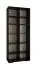 Armoire moderne avec deux tringles à vêtements Beskiden 12, Couleur : Noir - dimensions : 236 x 100 x 47 cm (h x l x p)