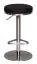 Tabouret de bar réglable en hauteur Apolo 175, Couleur : Noir / Chrome, avec assise généreusement rembourrée
