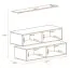 Deux meubles bas TV / armoires suspendues Kongsvinger 123, couleur : chêne Wotan / noir brillant - dimensions : 110 x 130 x 30 cm (h x l x p), avec suffisamment d'espace de rangement