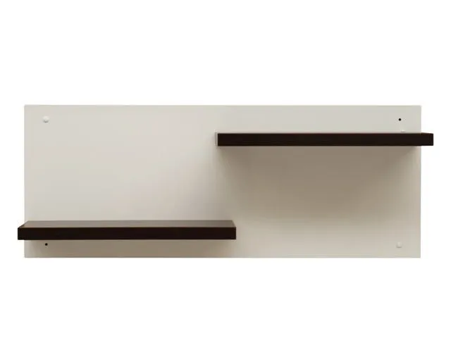 Étagère murale Tucuman 01 | Wenge & Blanc brillant | 35 x 91 x 17 cm | Design moderne et gain de place