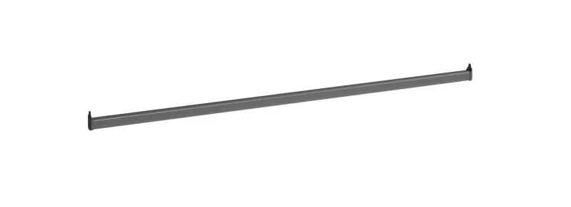 Tringle à vêtements avec éclairage LED / Couleur : Chrome mat / Avec capteur de mouvement intégré / Dimensions : 98 x 3 x 5 cm
