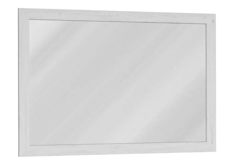 Miroir mural Segnas 11 | Finition pin blanc | 80 x 120 x 7 cm | Style maison de campagne