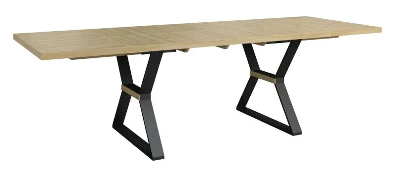 Table à manger Kastav 33 | Chêne / Noir | 260 x 94 cm | Design moderne et robustesse
