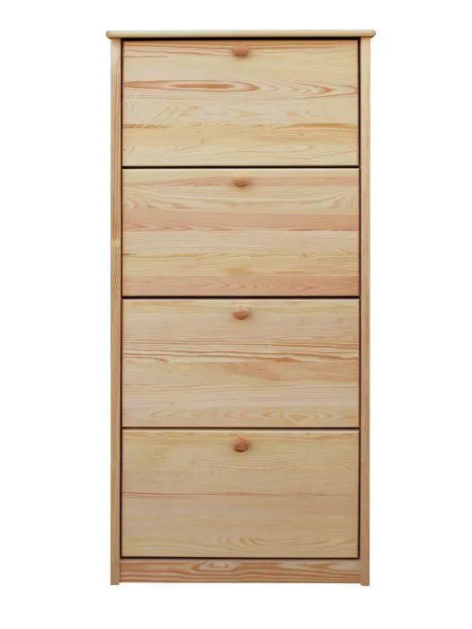 Commode à chaussures Armoire à chaussures Pin bois massif, Couleur: Naturel 150x72x30 cm, Bois massif Armoire à chaussures Abbildung