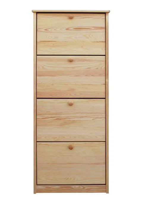Commode à chaussures Armoire à chaussures Pin bois massif, Couleur: Naturel 150x58x30 cm, Bois massif Armoire à chaussures Abbildung