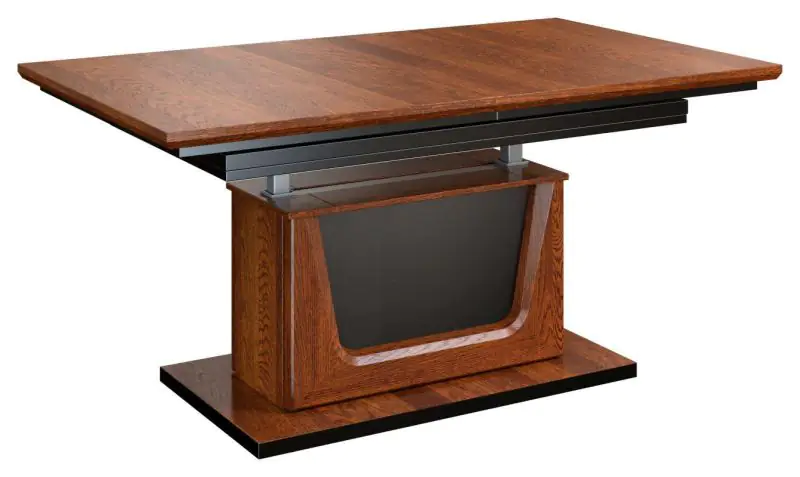 Table basse Table lounge Chêne Couleur: Noisette 59x130x80 cm, Table de salon Table d'appoint Table de club massif partiel Abbildung