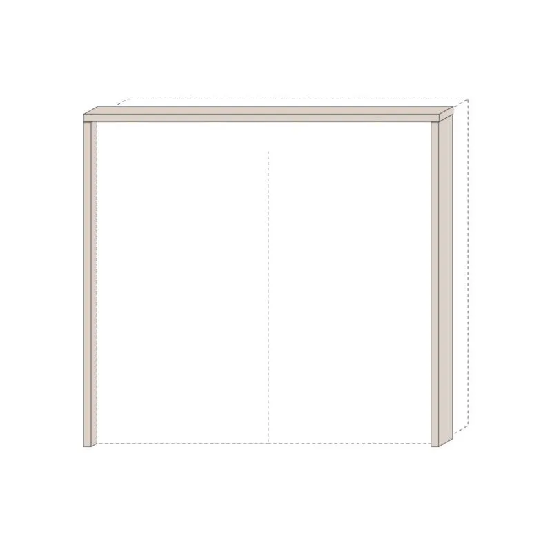 Cadre pour Armoire à portes coulissantes / Penderie Neiafu 93 et 94, couleur : cachemire