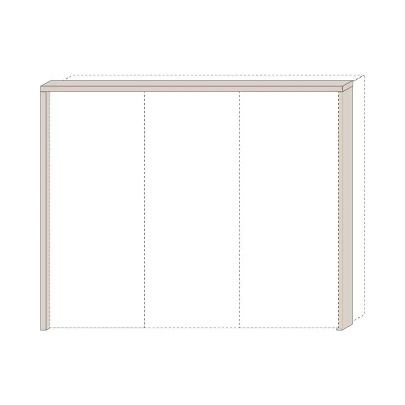 Cadre pour Armoire à portes coulissantes / Penderie Neiafu 95 et 96, couleur : cachemire